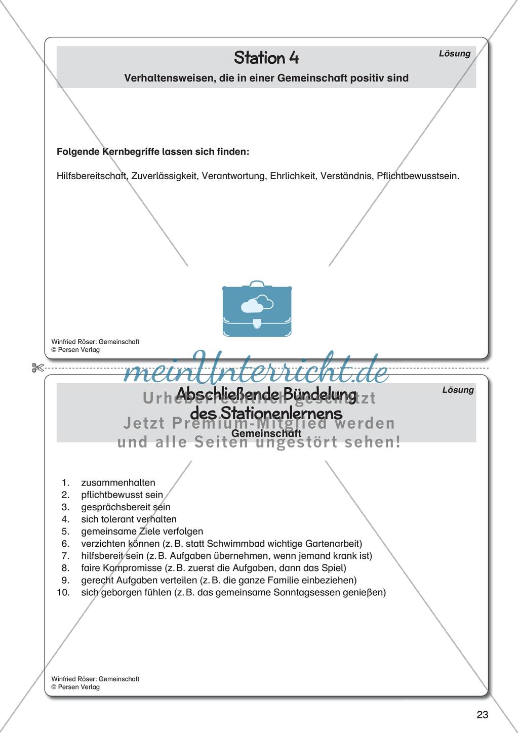 Ethik an Stationen: Gemeinschaft Preview 25