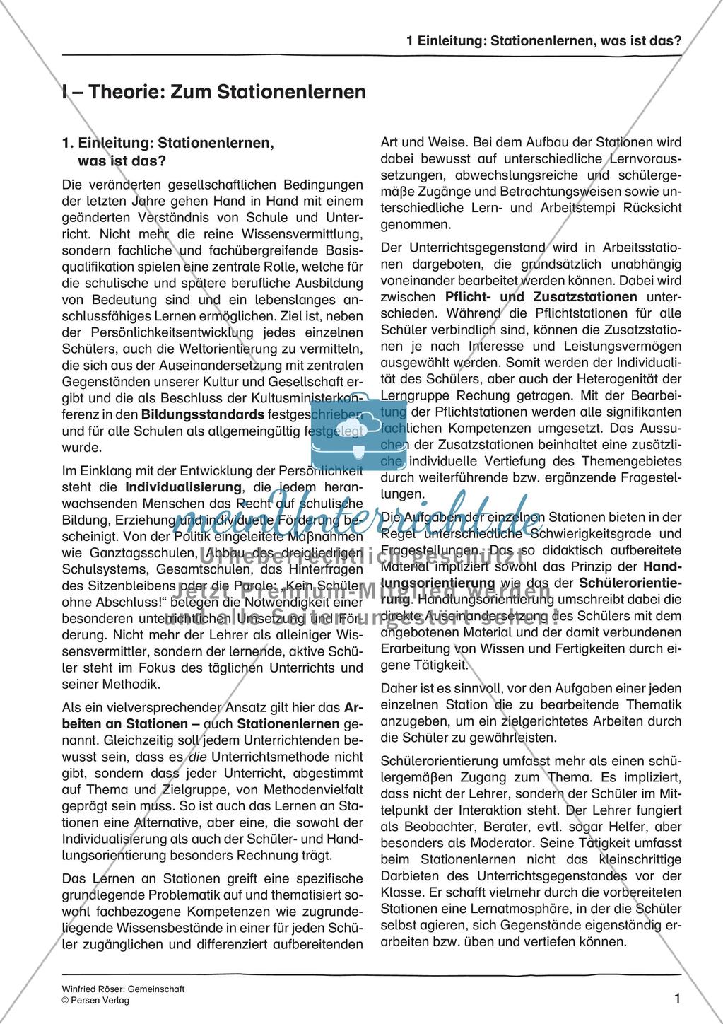 Ethik an Stationen: Gemeinschaft Preview 3