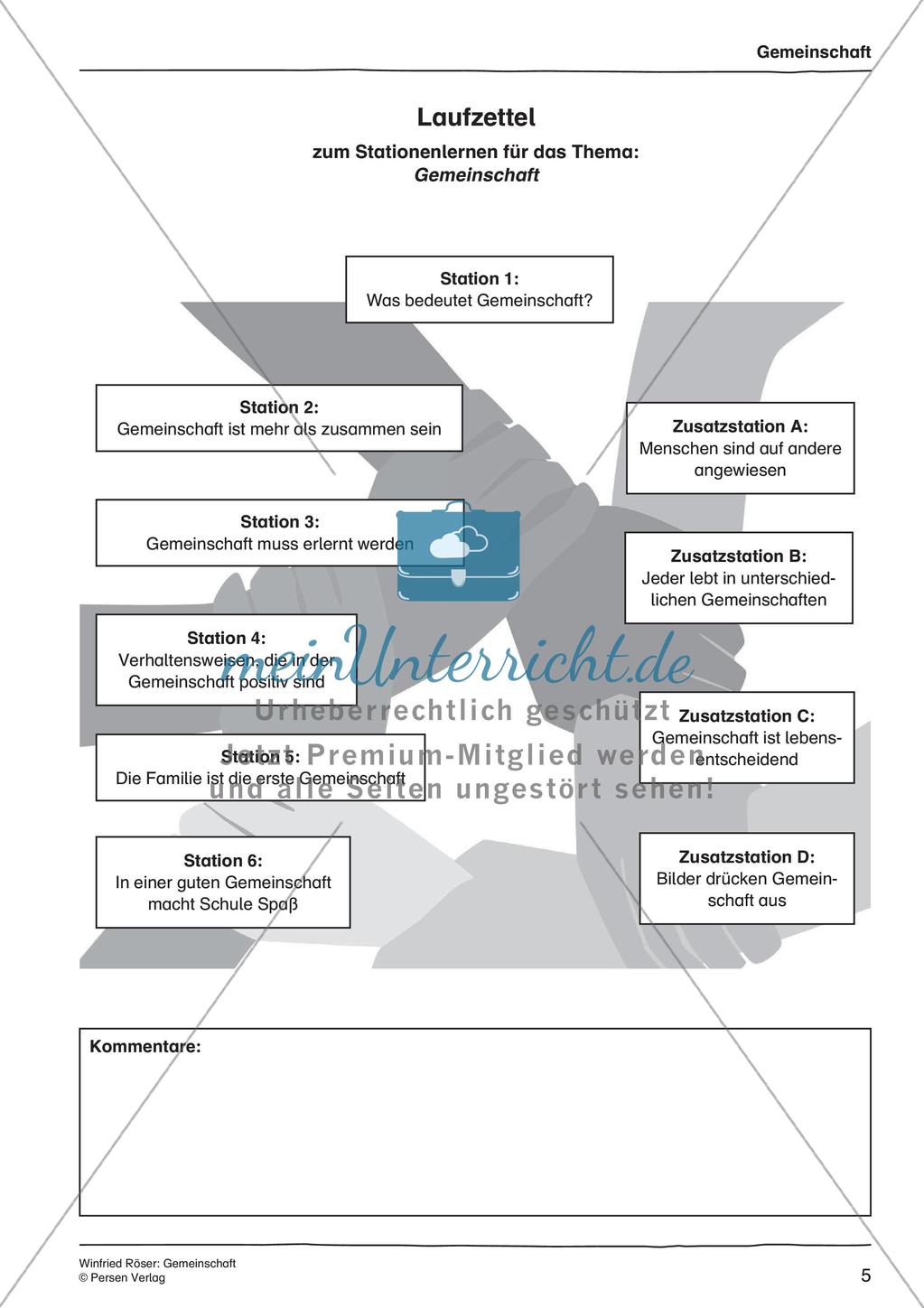 Ethik an Stationen: Gemeinschaft Preview 7