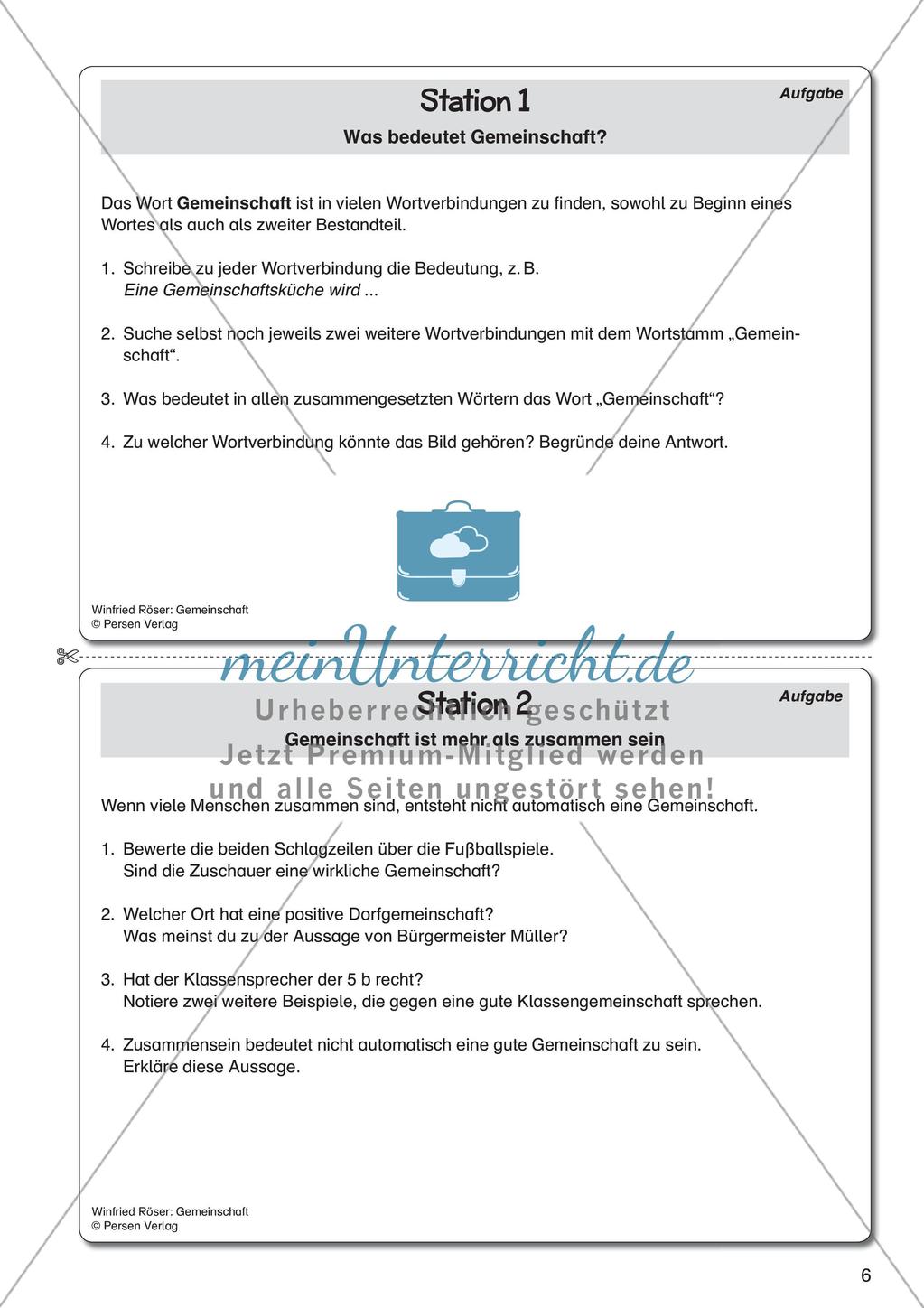 Ethik an Stationen: Gemeinschaft Preview 8