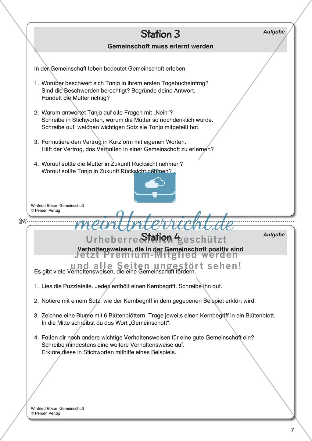 Ethik an Stationen: Gemeinschaft Preview 9