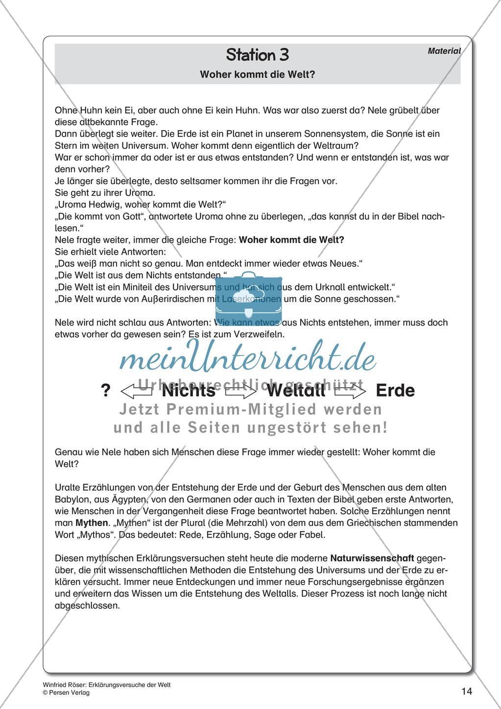 Ethik an Stationen: Erklärungsversuche der Welt Preview 16