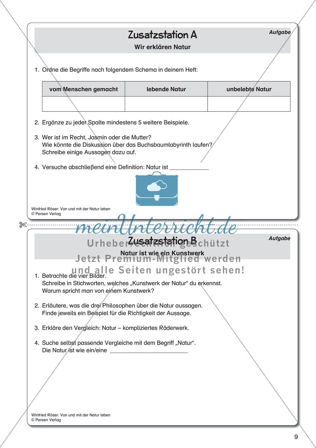 Ethik an Stationen: Leben von und mit der Natur Preview 11