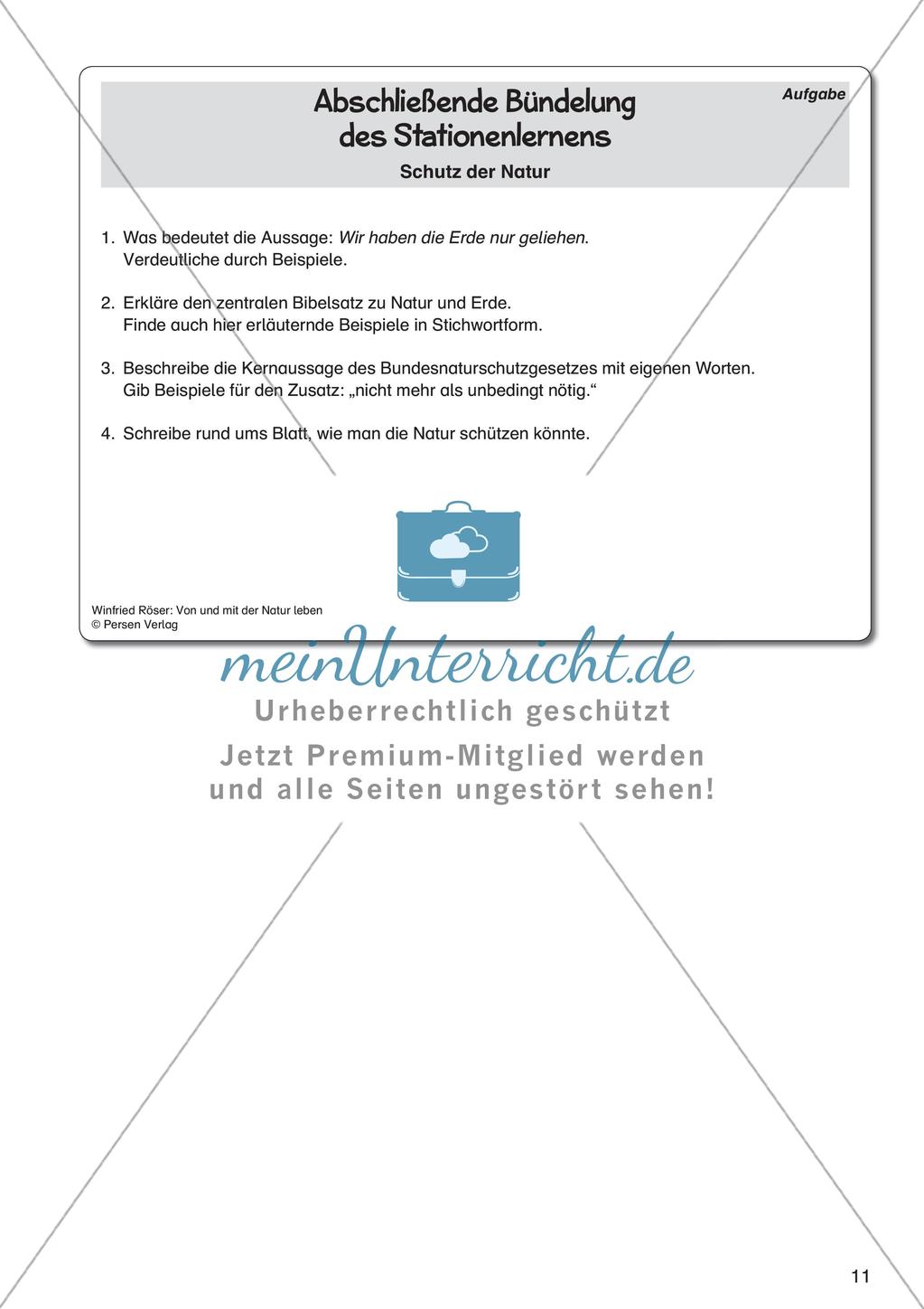 Ethik an Stationen: Leben von und mit der Natur Preview 13