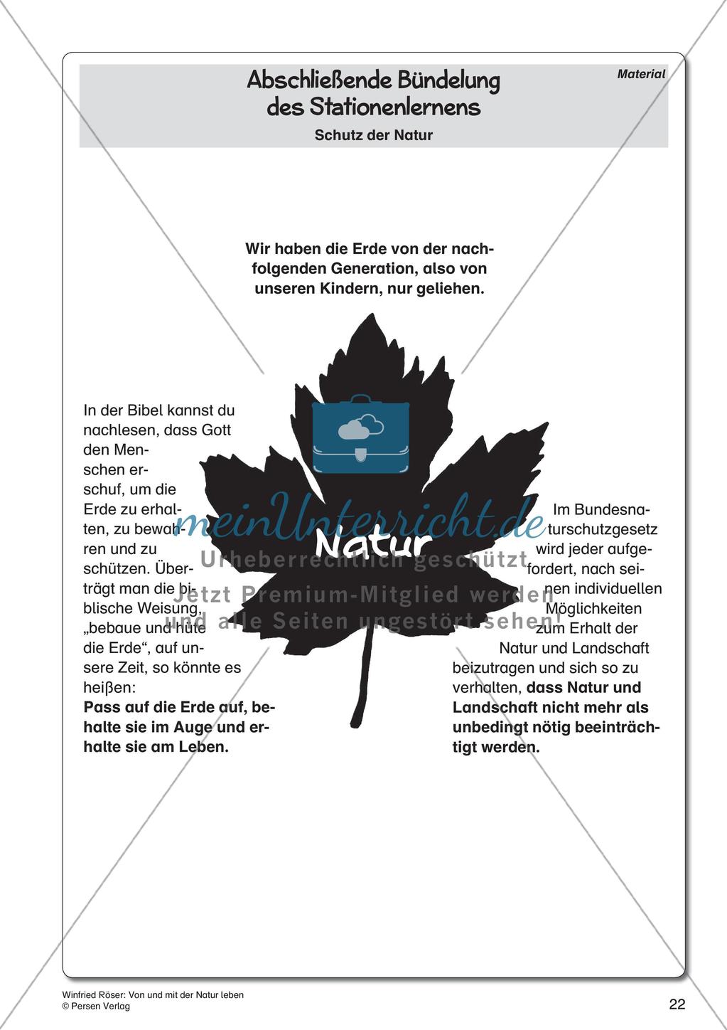 Ethik an Stationen: Leben von und mit der Natur Preview 24