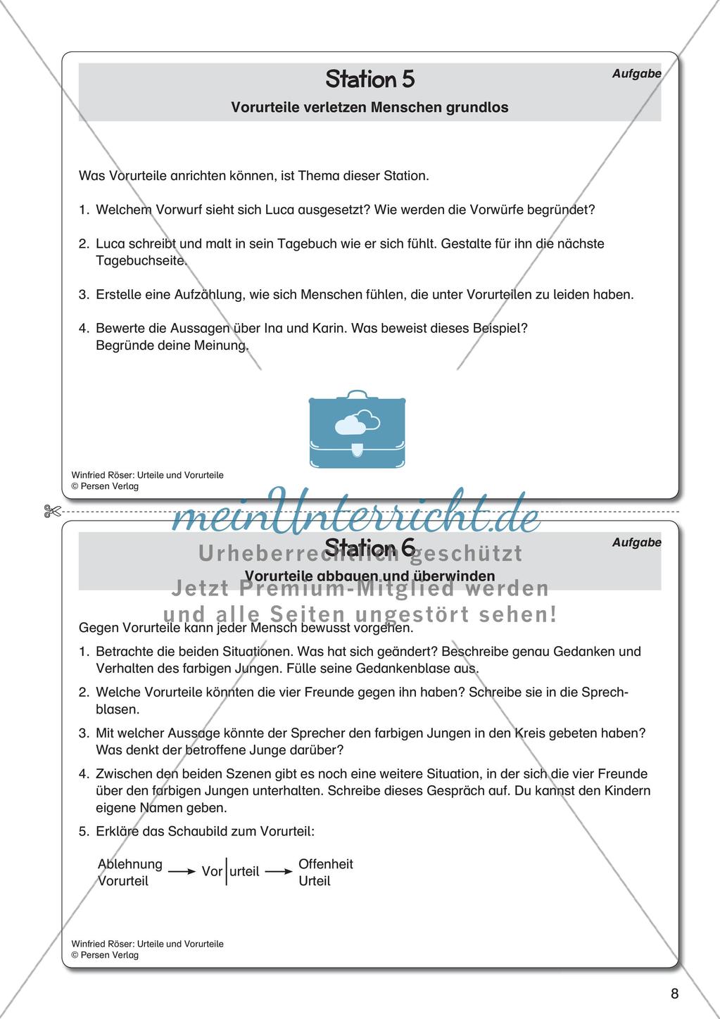 Ethik an Stationen: Urteile und Vorurteile Preview 10