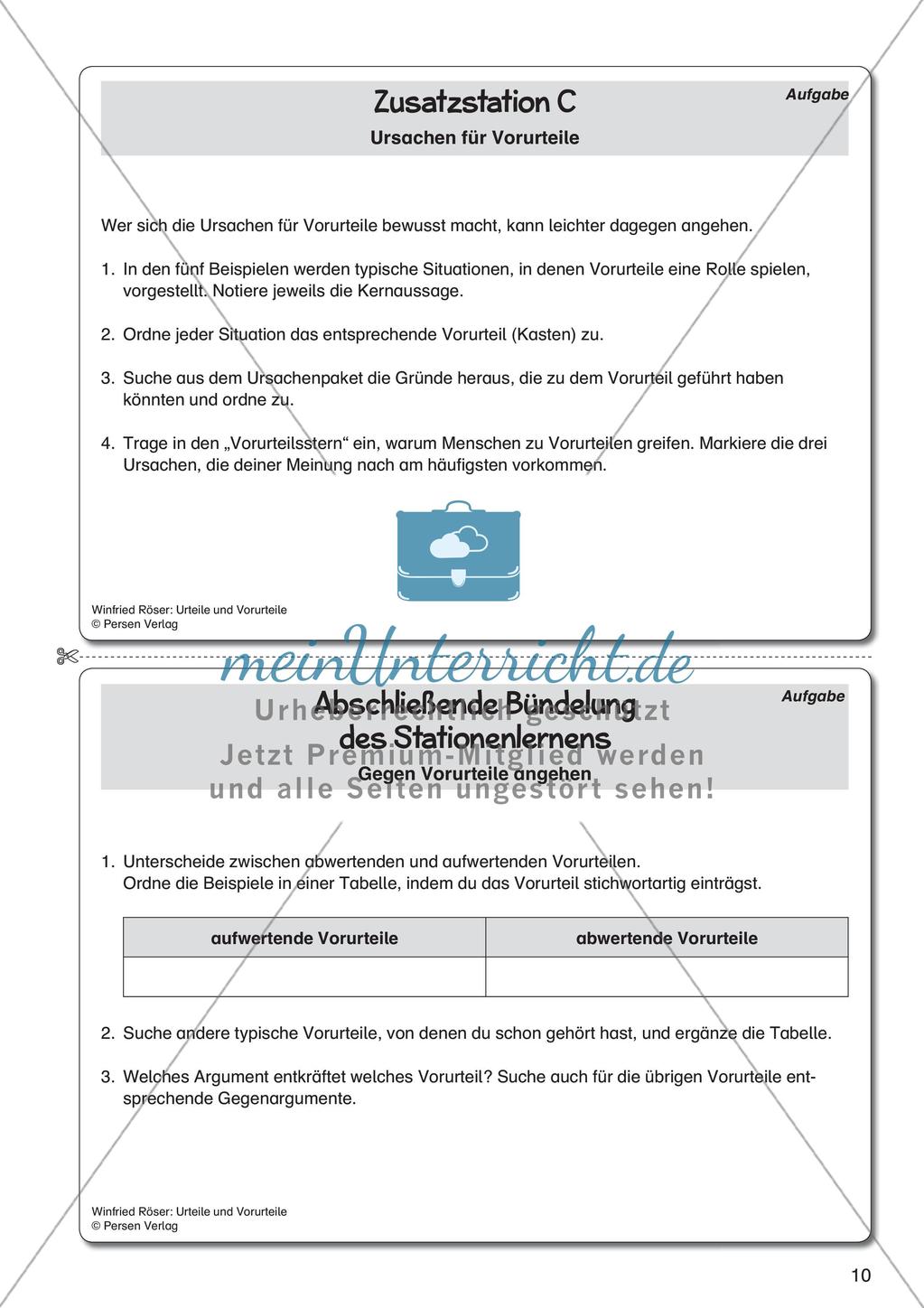 Ethik an Stationen: Urteile und Vorurteile Preview 12