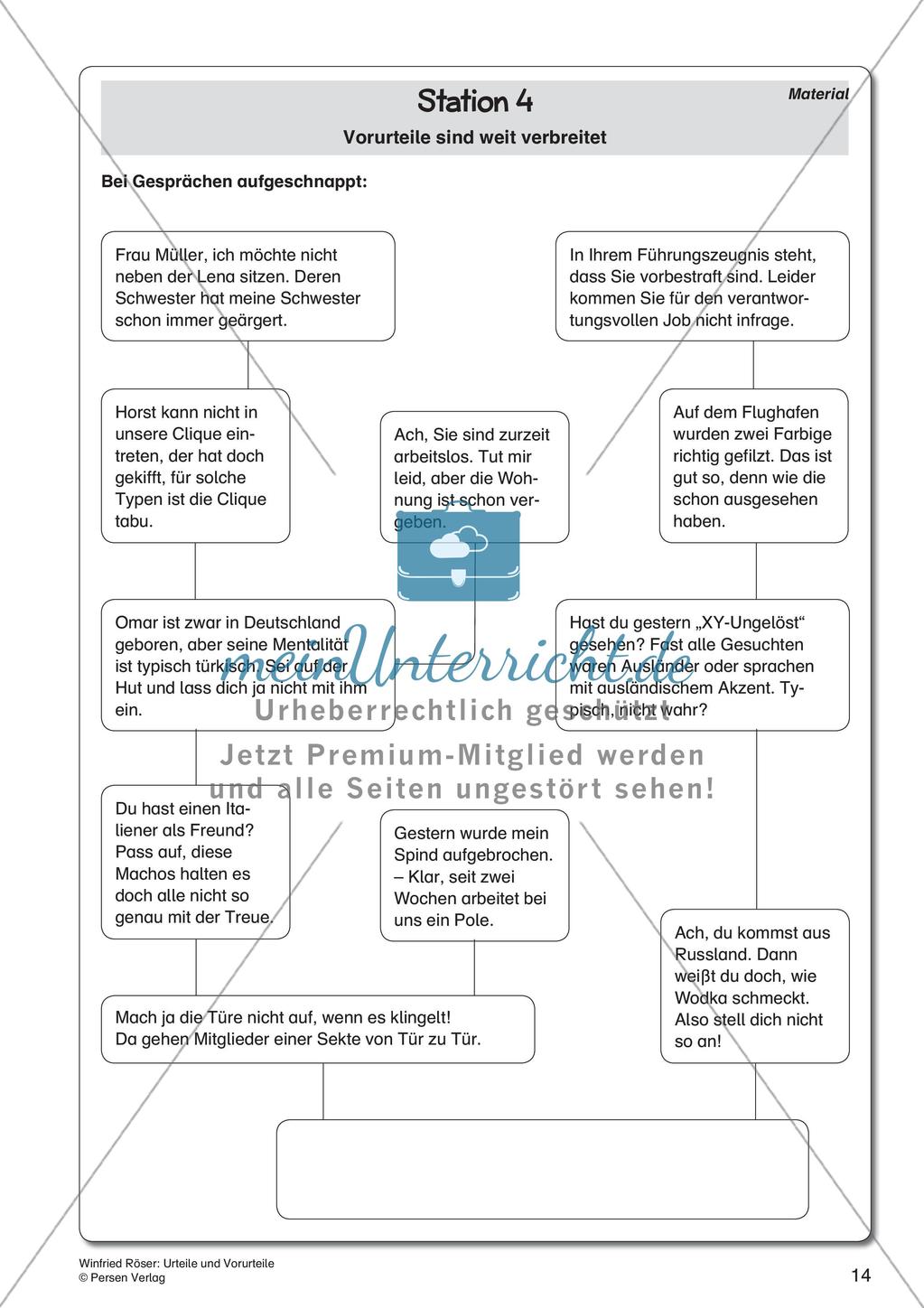 Ethik an Stationen: Urteile und Vorurteile Preview 16