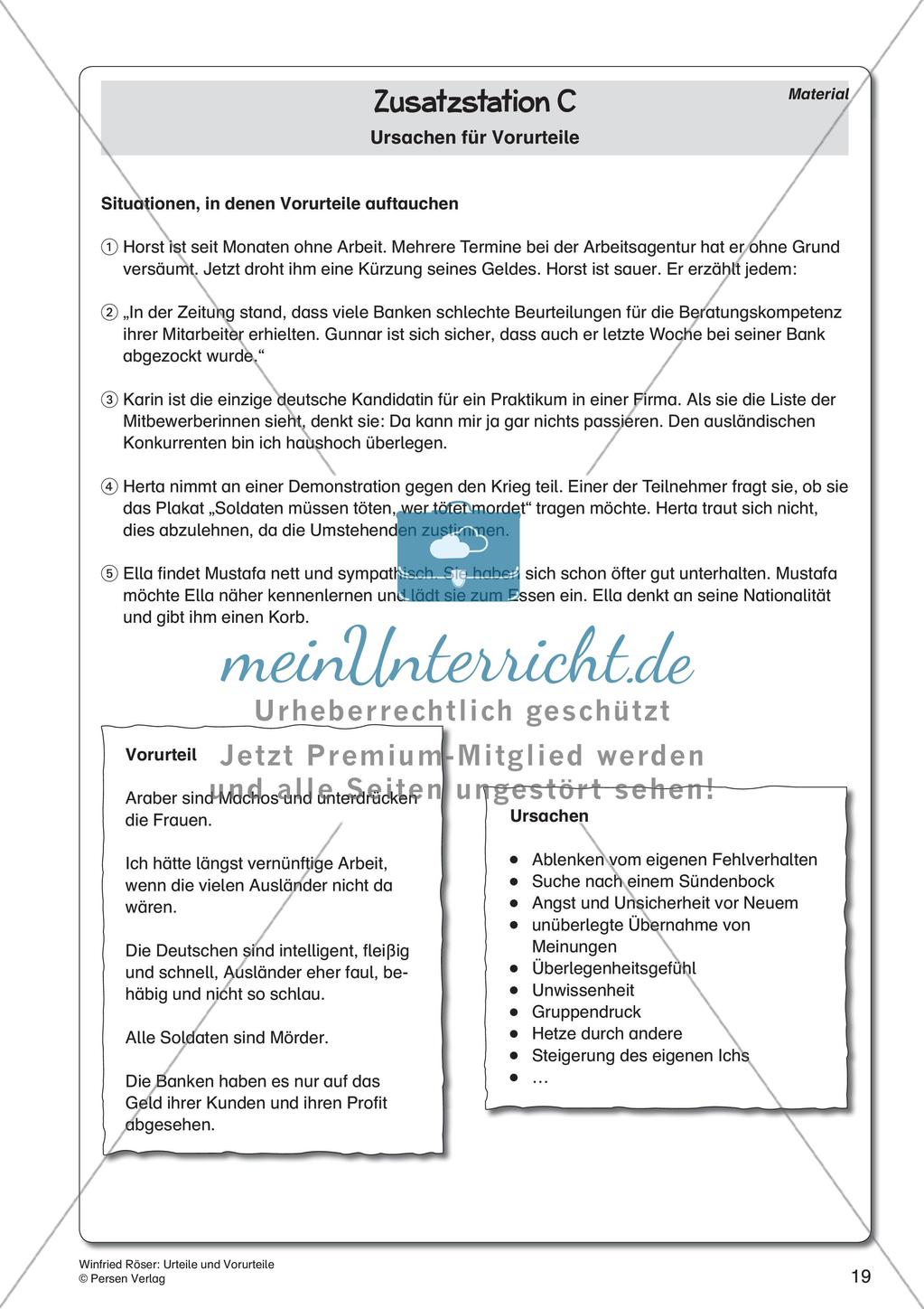 Ethik an Stationen: Urteile und Vorurteile Preview 21