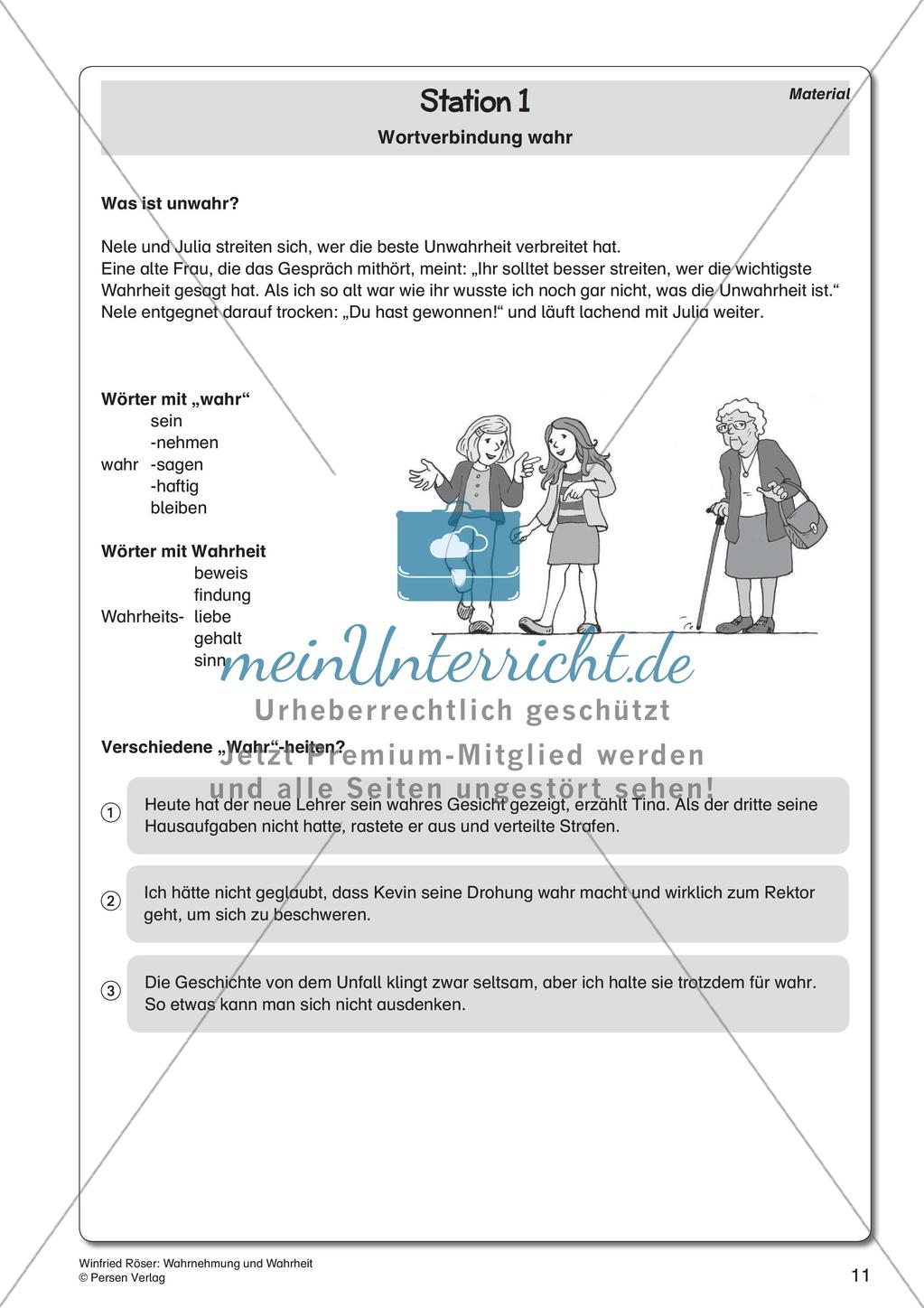 Ethik an Stationen: Wahrnehmung und Wahrheit Preview 13