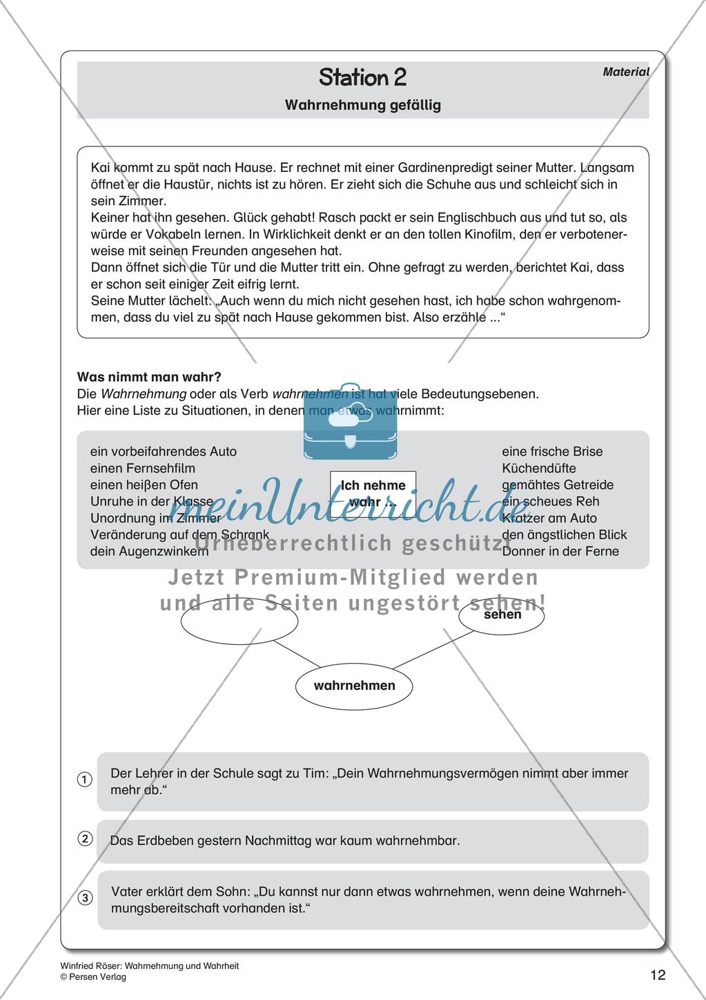 Ethik an Stationen: Wahrnehmung und Wahrheit Preview 14
