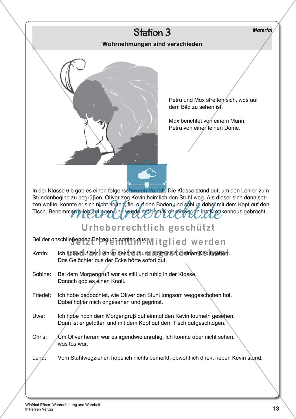 Ethik an Stationen: Wahrnehmung und Wahrheit Preview 15