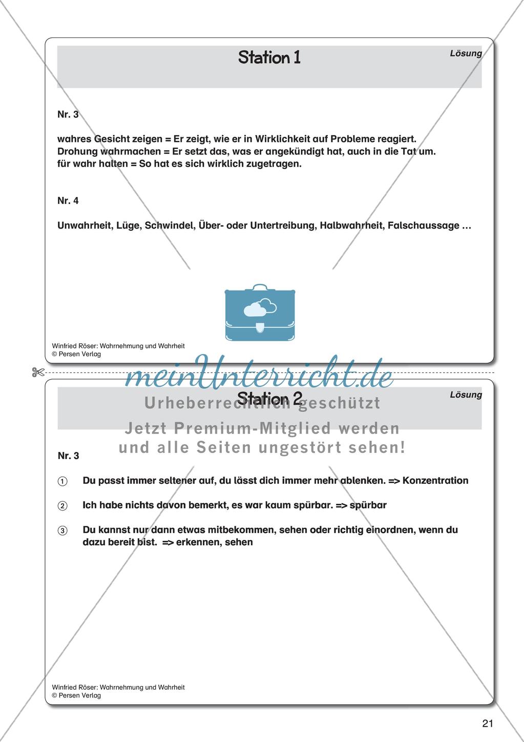 Ethik an Stationen: Wahrnehmung und Wahrheit Preview 23