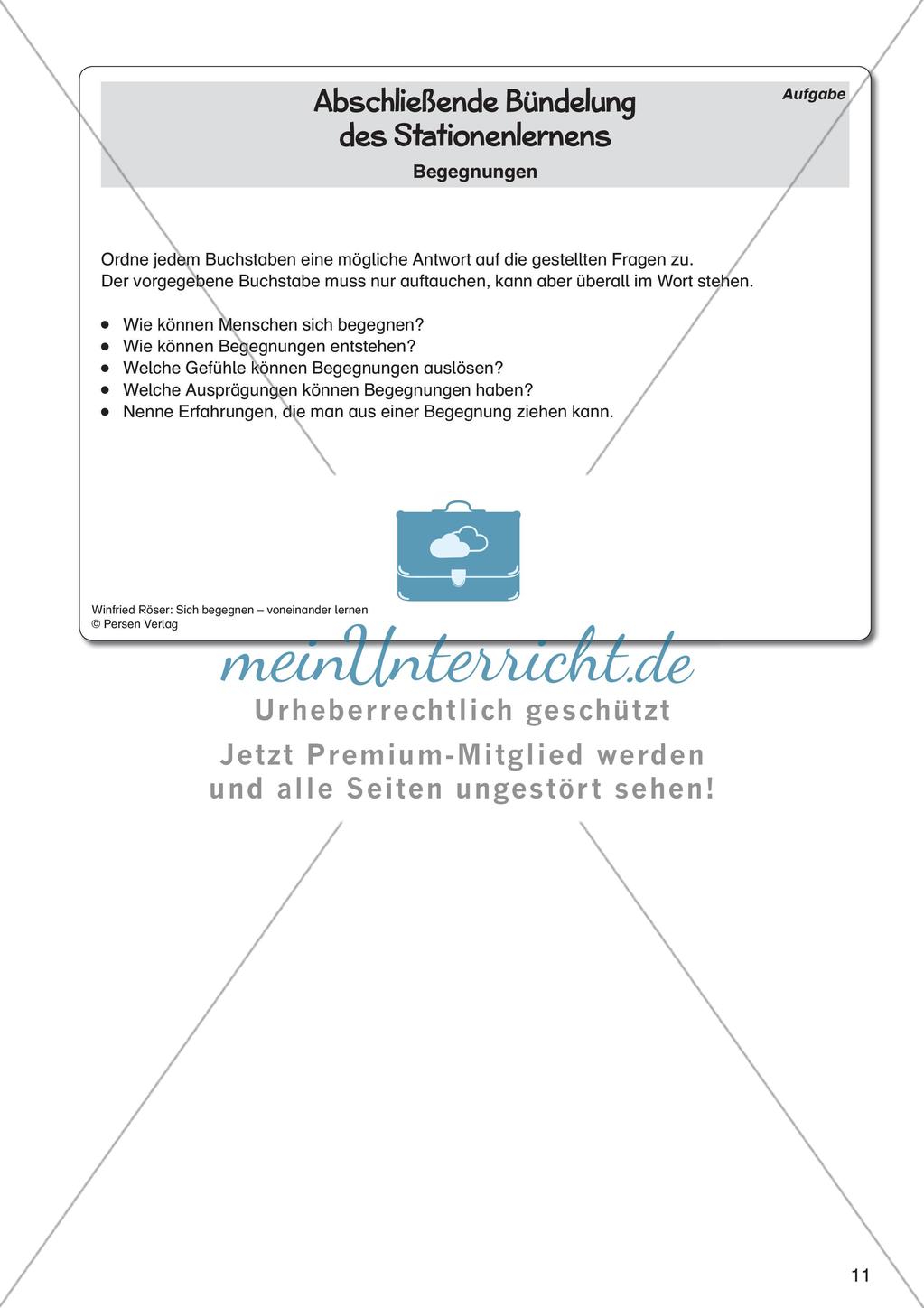 Ethik an Stationen: Sich begegnen - voneinander lernen Preview 13