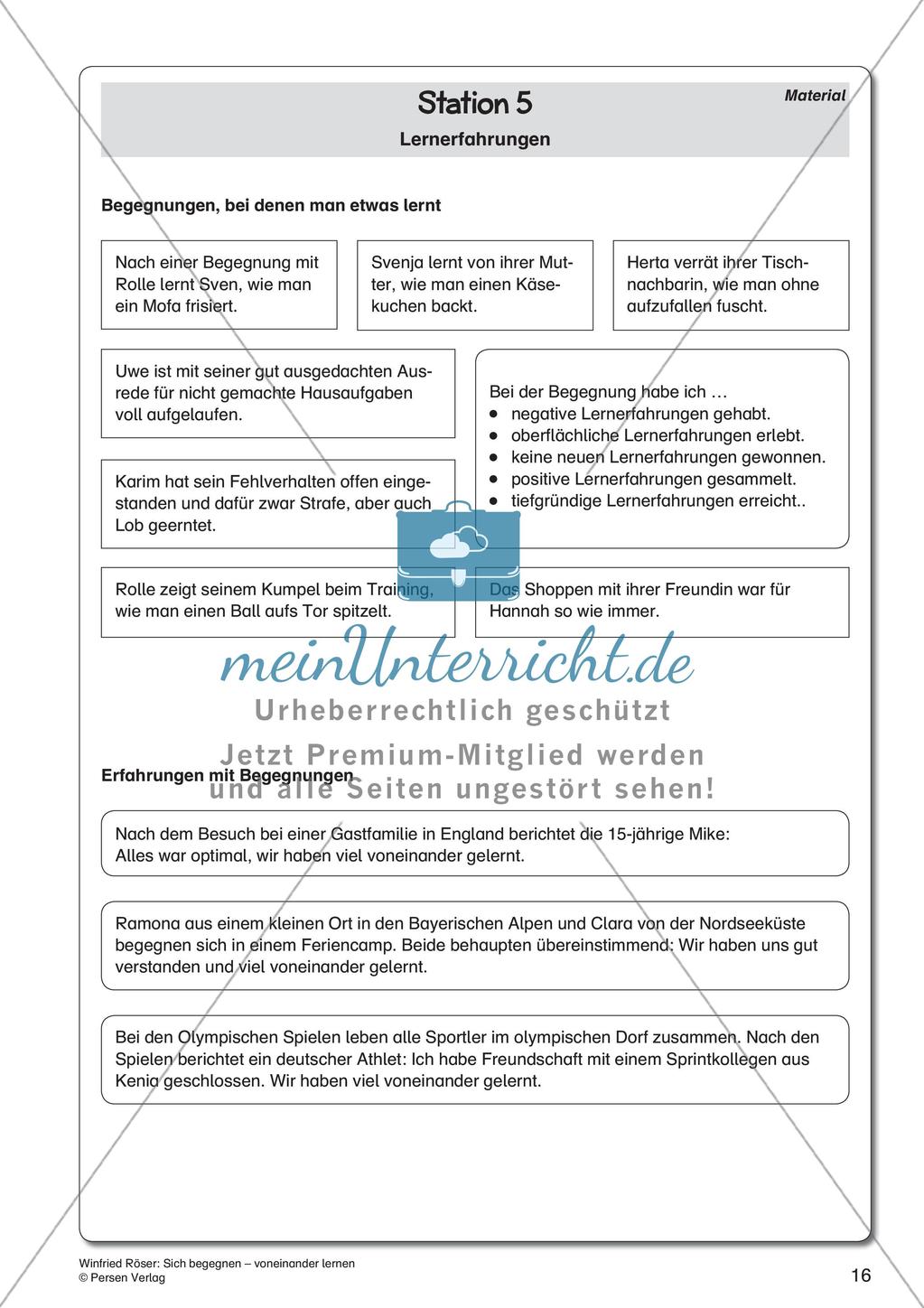 Ethik an Stationen: Sich begegnen - voneinander lernen Preview 18