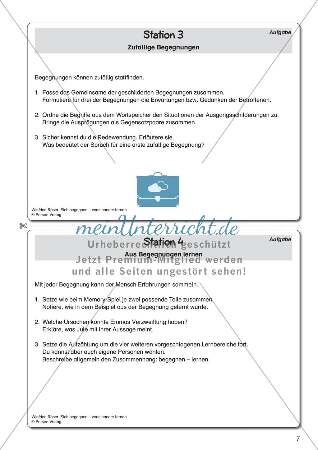 Ethik an Stationen: Sich begegnen - voneinander lernen Preview 9