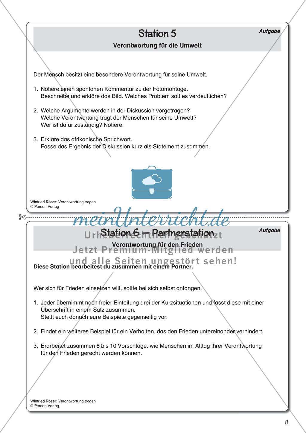 Ethik an Stationen: Verantwortung tragen Preview 10