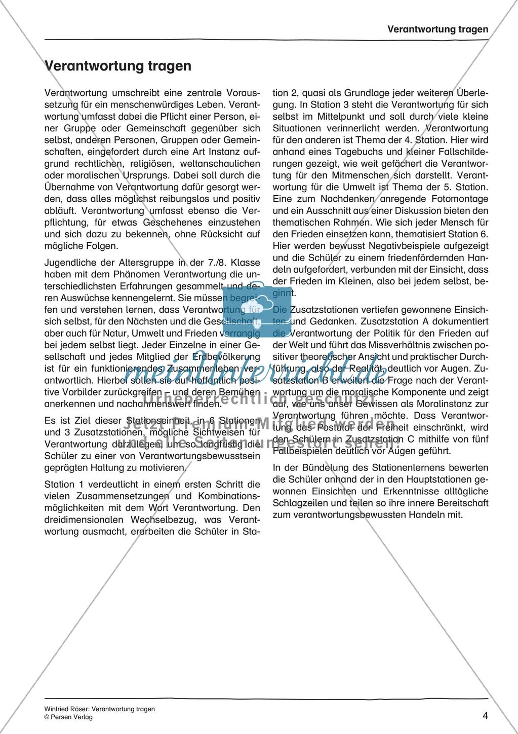 Ethik an Stationen: Verantwortung tragen Preview 6