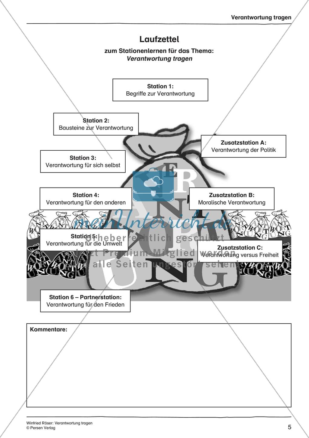 Ethik an Stationen: Verantwortung tragen Preview 7