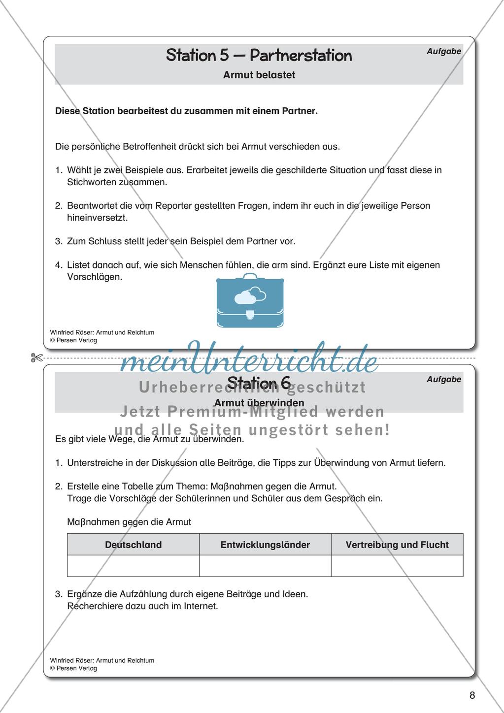 Ethik an Stationen: Armut und Reichtum Preview 10