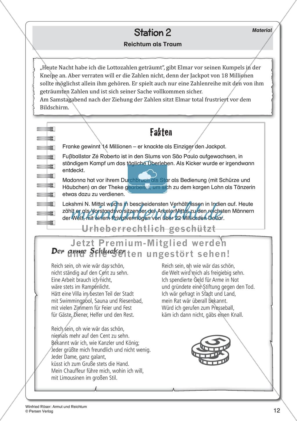 Ethik an Stationen: Armut und Reichtum Preview 14