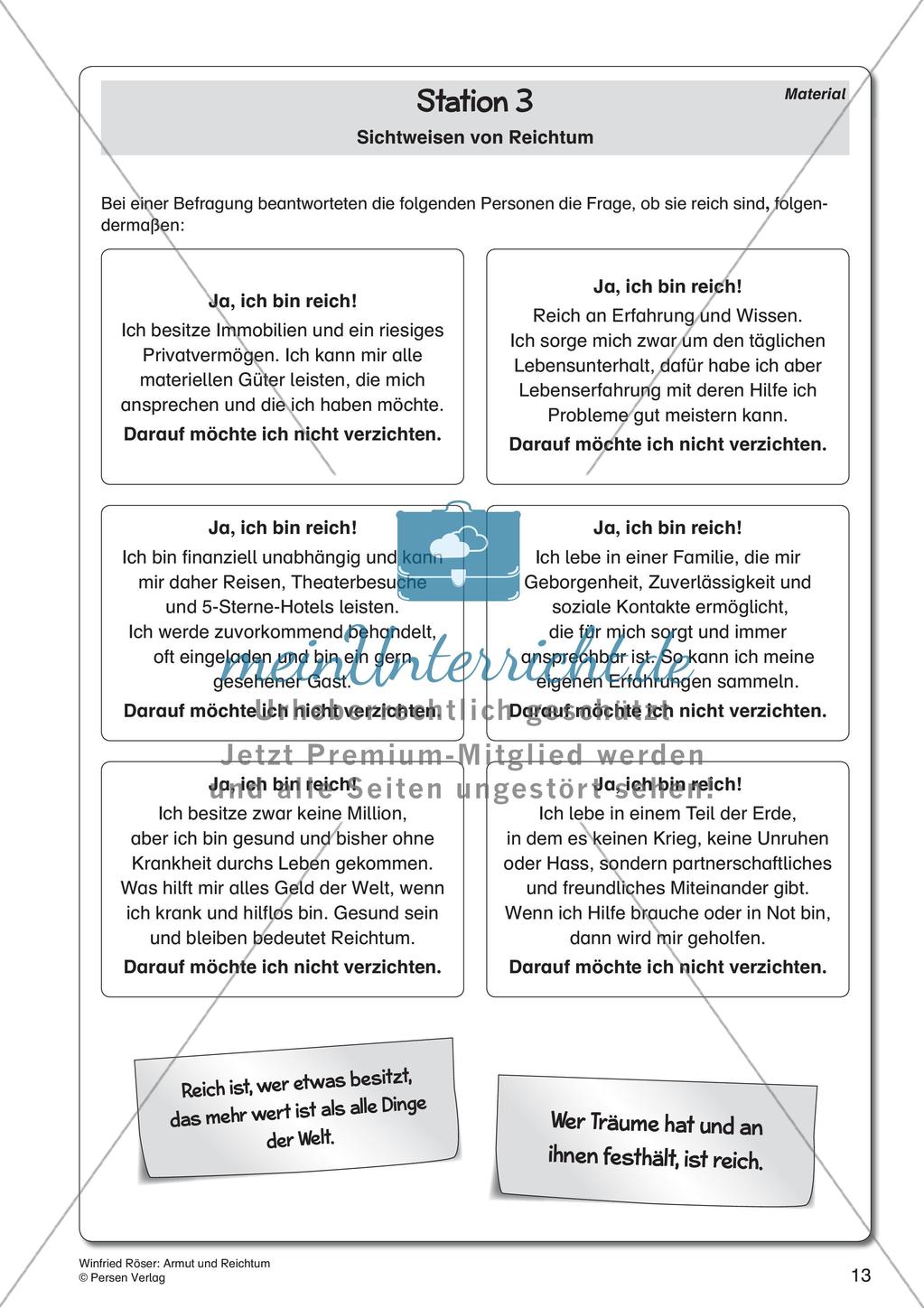 Ethik an Stationen: Armut und Reichtum Preview 15