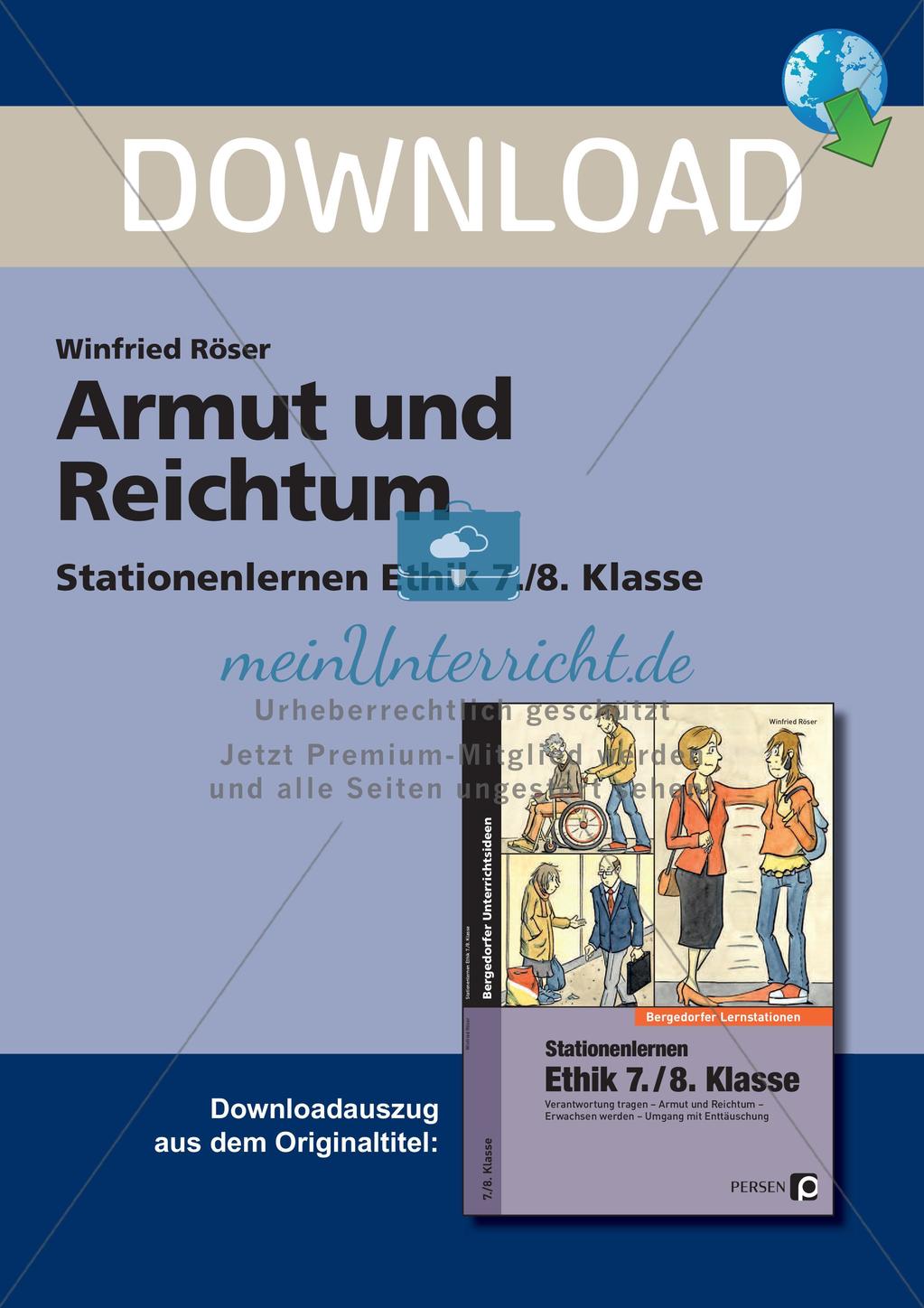 Ethik an Stationen: Armut und Reichtum Preview 1