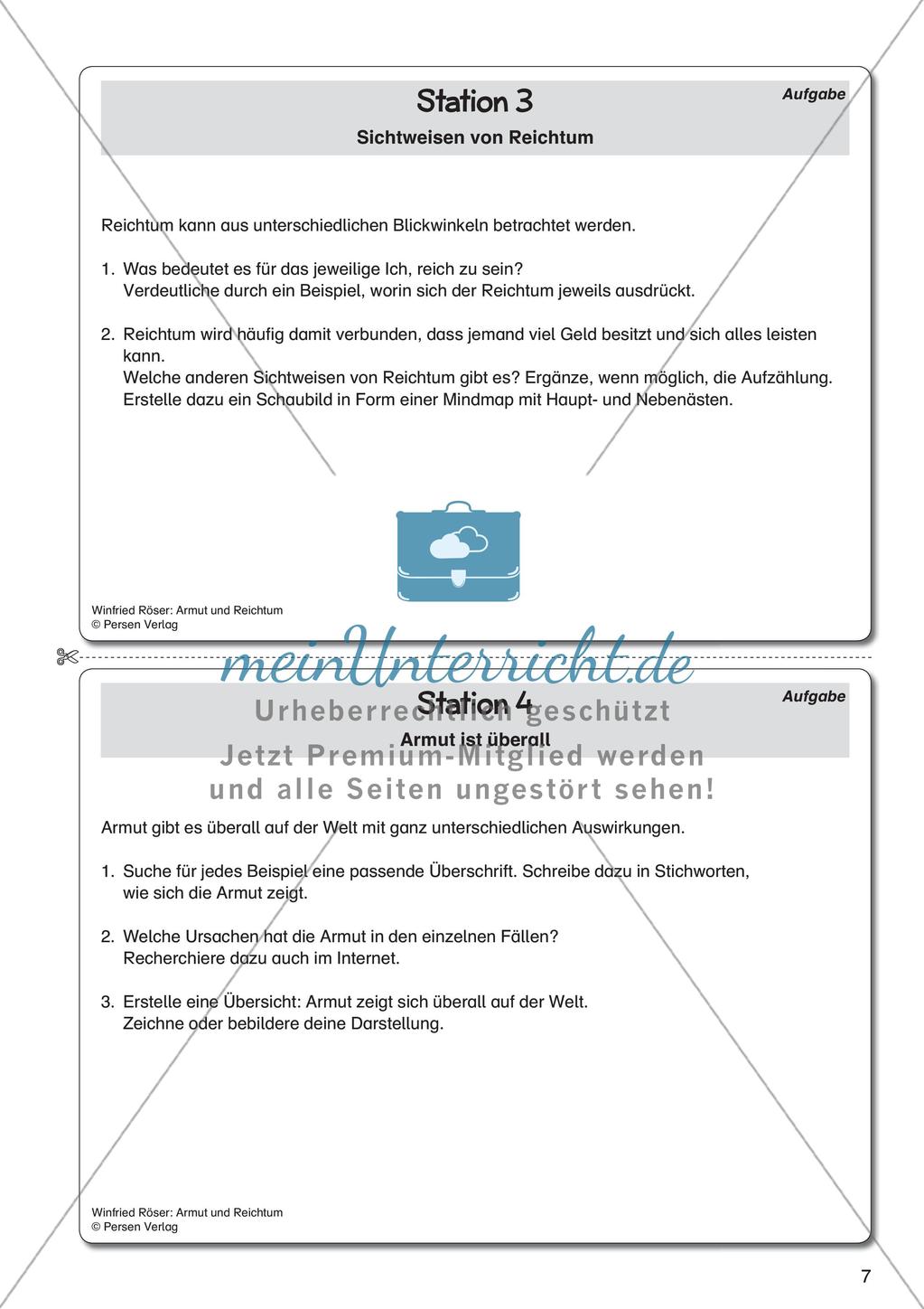 Ethik an Stationen: Armut und Reichtum Preview 9