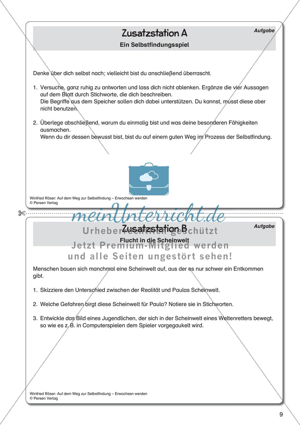 Ethik an Stationen: Selbstfindung und Erwachsenwerden Preview 11