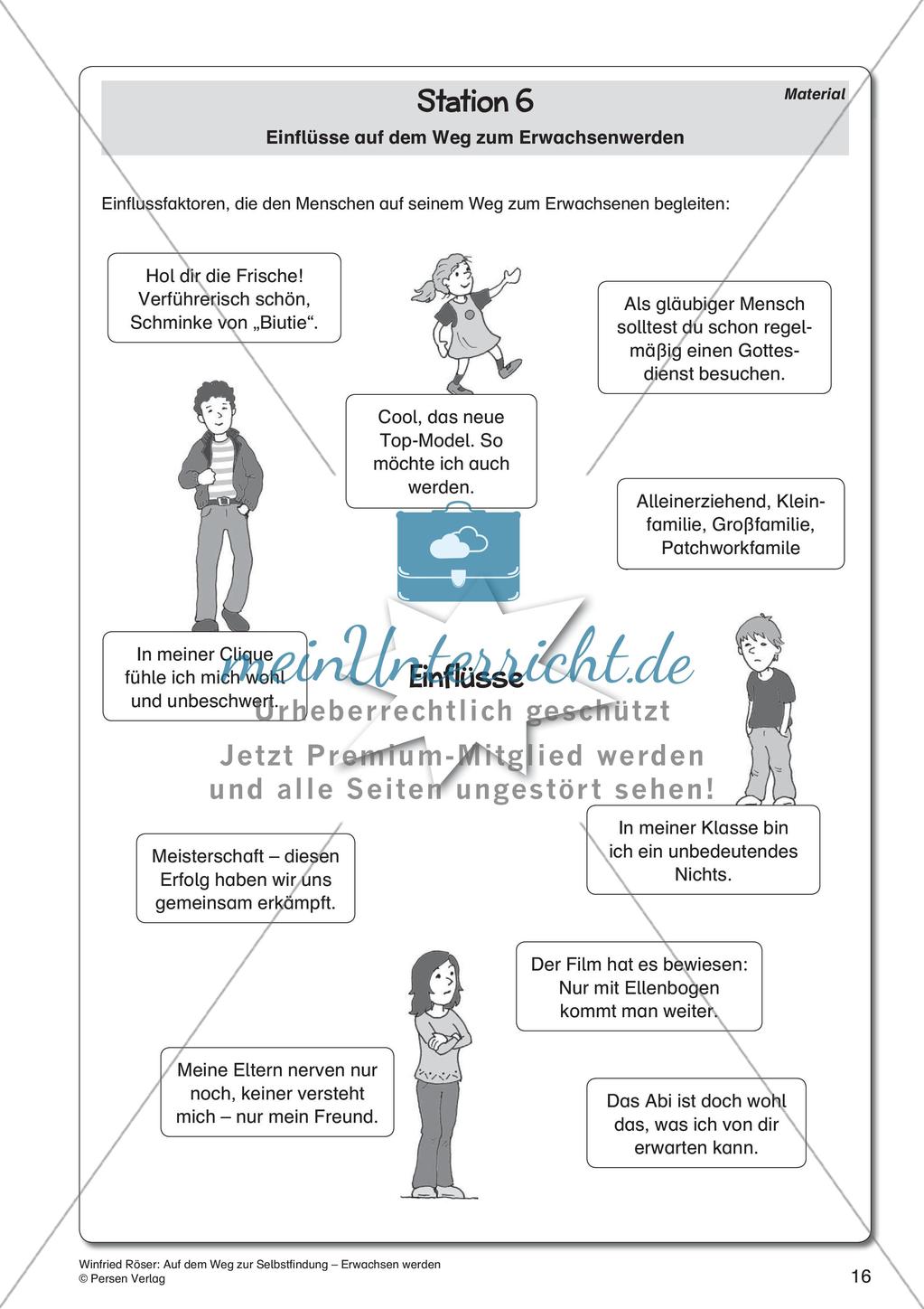 Ethik an Stationen: Selbstfindung und Erwachsenwerden Preview 18