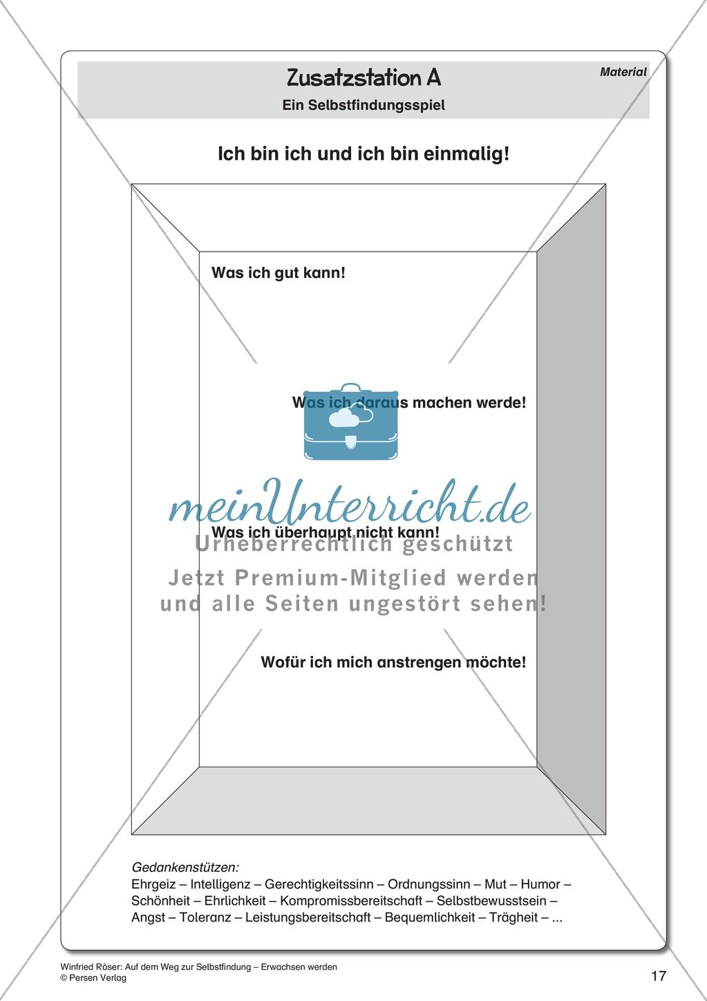 Ethik an Stationen: Selbstfindung und Erwachsenwerden Preview 19