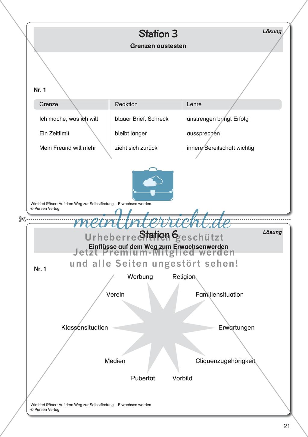 Ethik an Stationen: Selbstfindung und Erwachsenwerden Preview 23