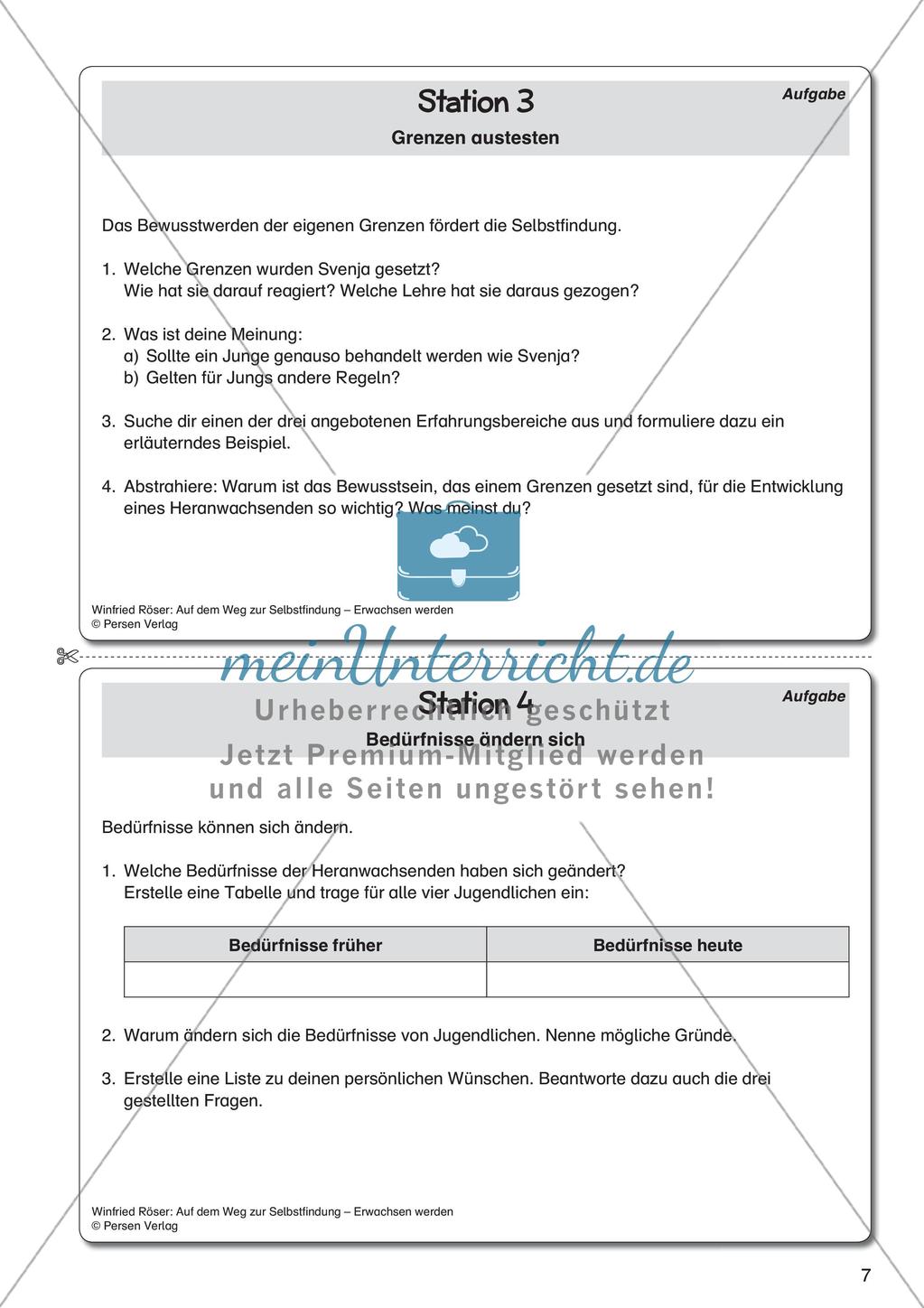 Ethik an Stationen: Selbstfindung und Erwachsenwerden Preview 9