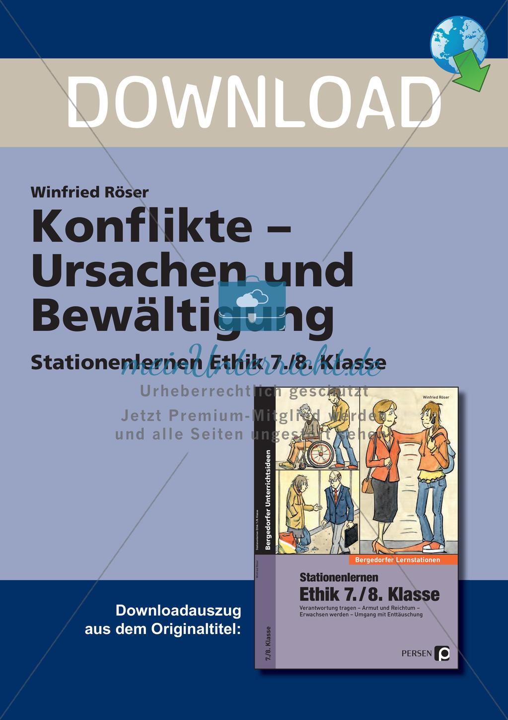 Ethik an Stationen: Ursachen und Bewältigung von Konflikten Preview 1