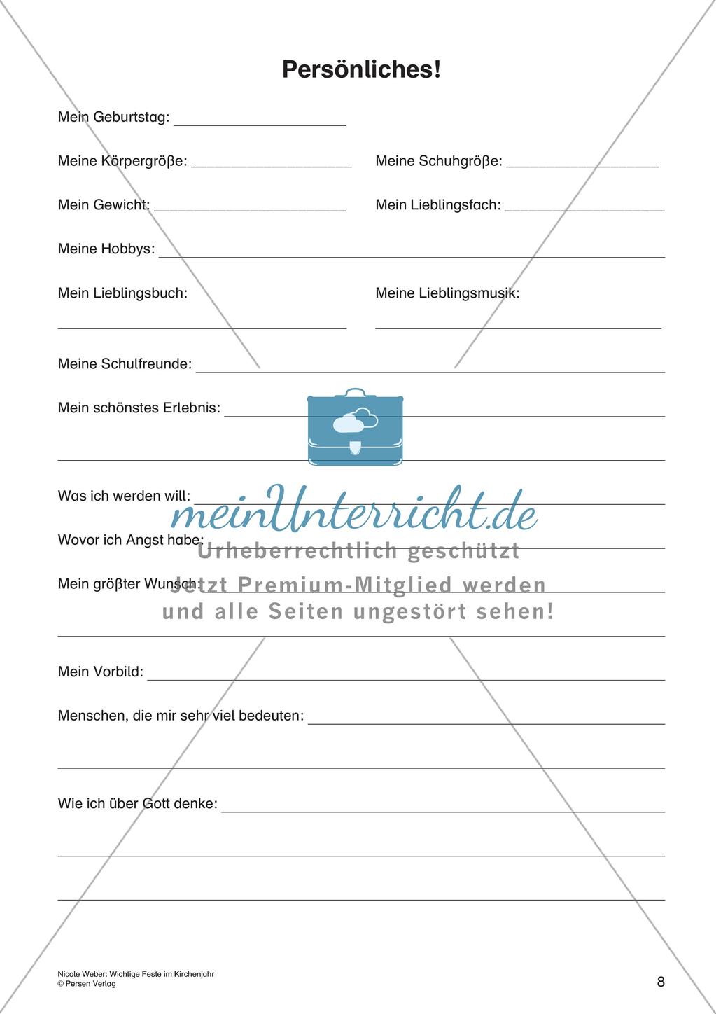 Evangelische Religion: Feste im Kirchenjahr Preview 10