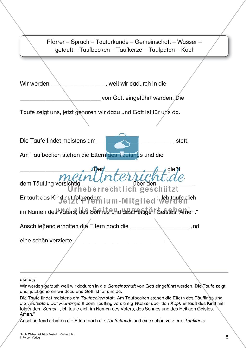Evangelische Religion: Feste im Kirchenjahr Preview 7