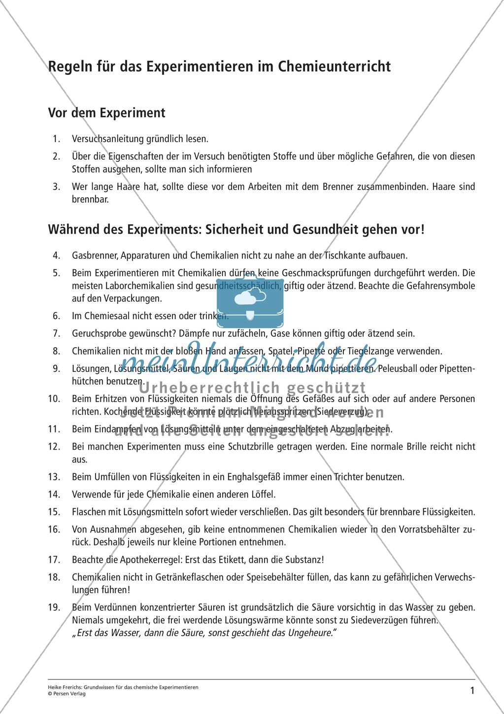 Chemisches Experimentieren: Grundwissen Preview 3