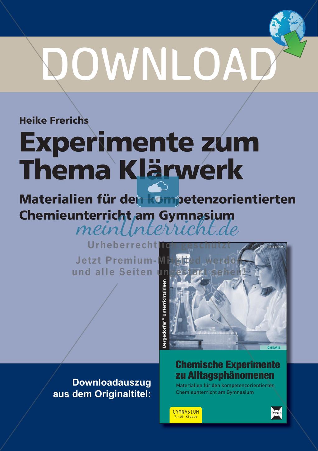Experimente zum Thema Klärwerk Preview 1