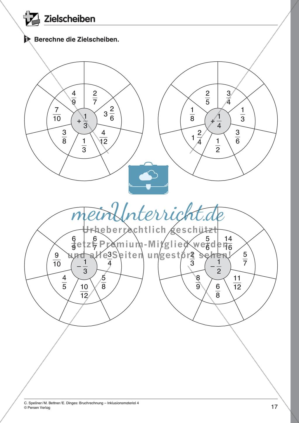 Bruchrechnung: Addition und Subtraktion Preview 19