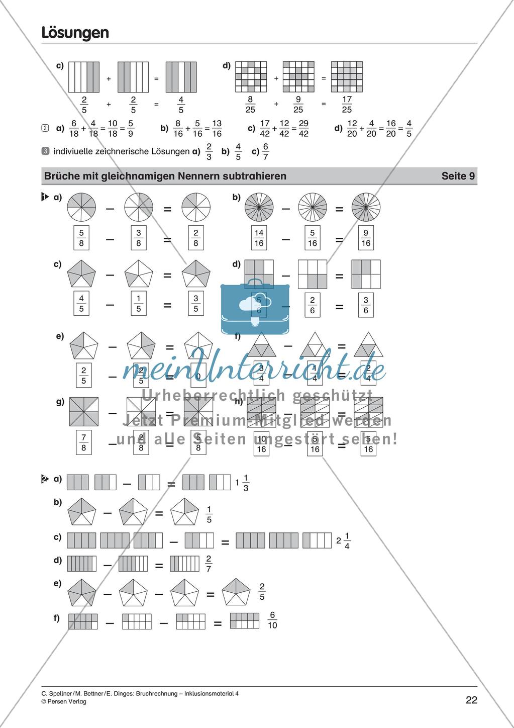 Bruchrechnung: Addition und Subtraktion Preview 24