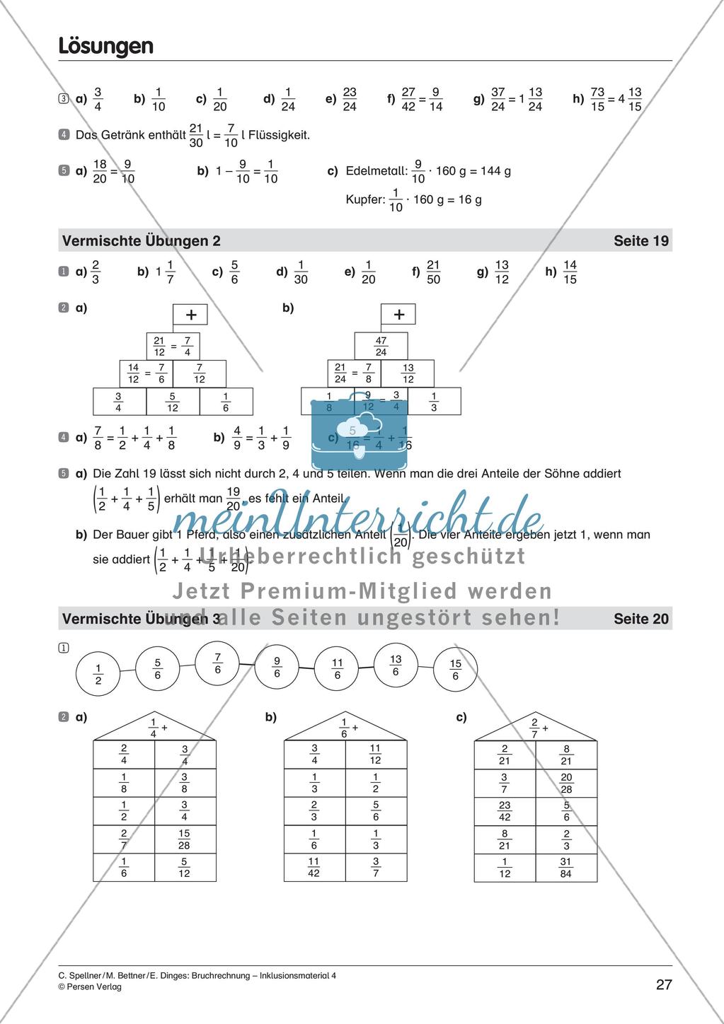 Bruchrechnung: Addition und Subtraktion Preview 29