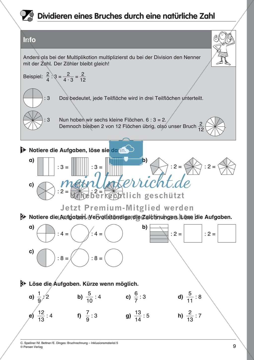 Bruchrechnung: Multiplikation und Division Preview 11