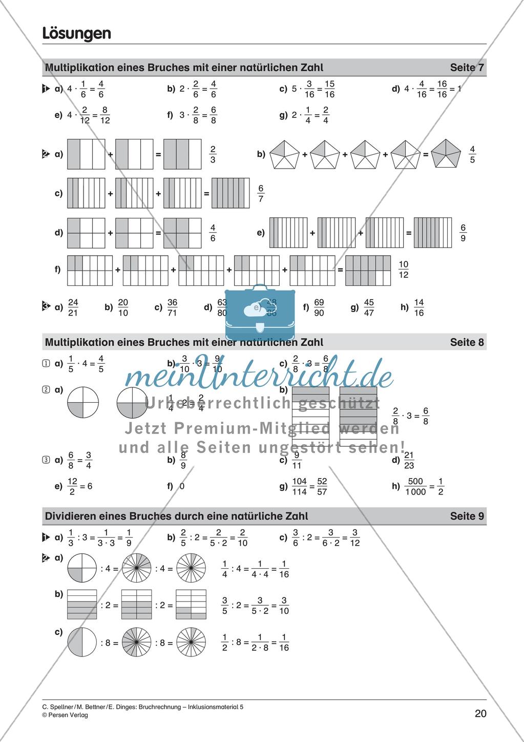 Bruchrechnung: Multiplikation und Division Preview 22