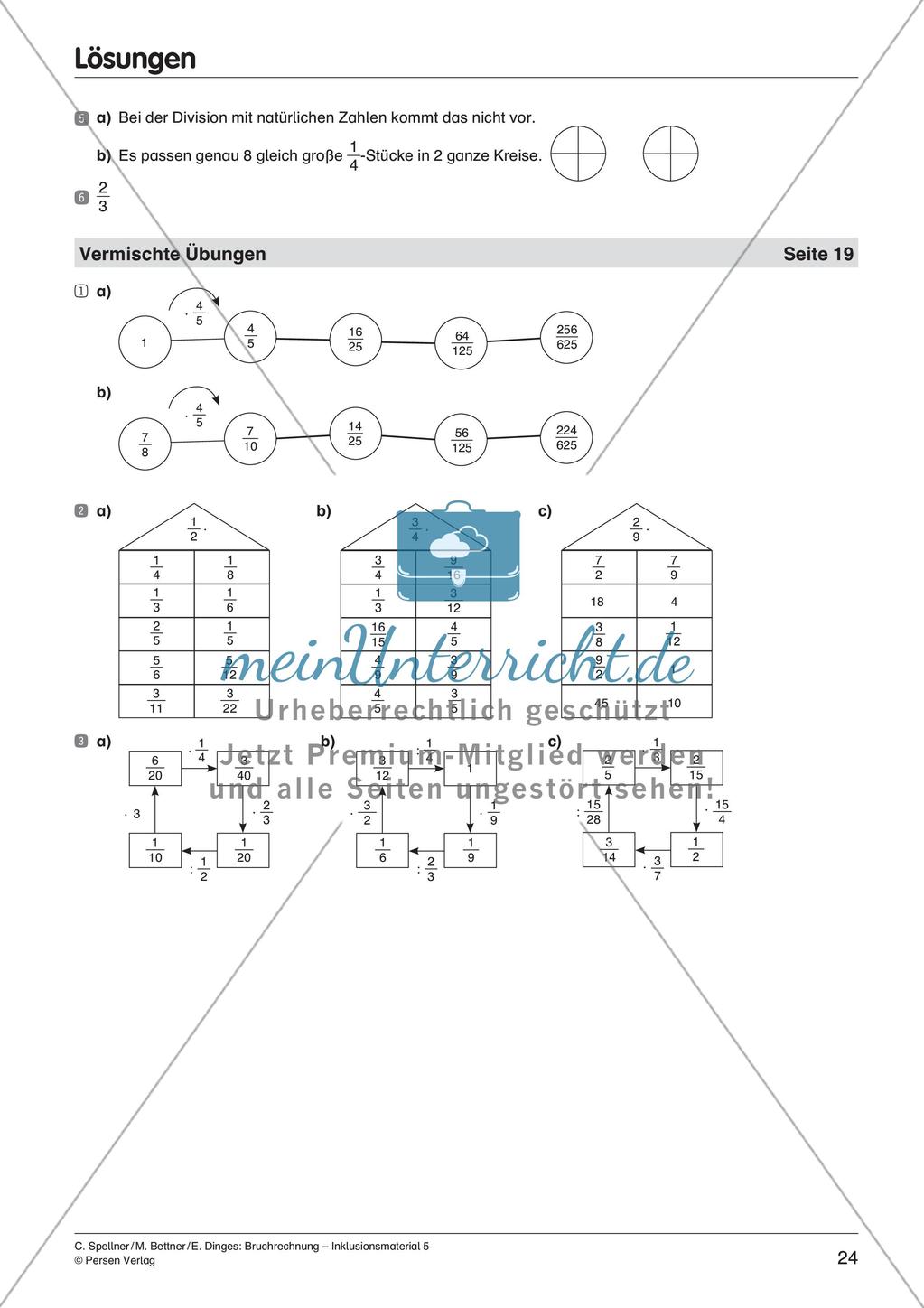 Bruchrechnung: Multiplikation und Division Preview 26
