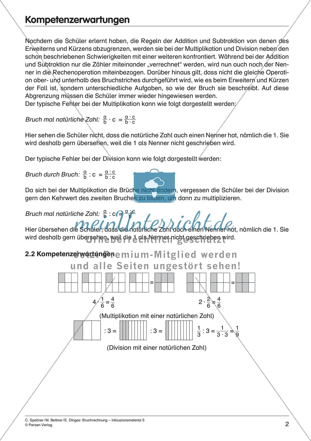 Bruchrechnung: Multiplikation und Division Preview 4