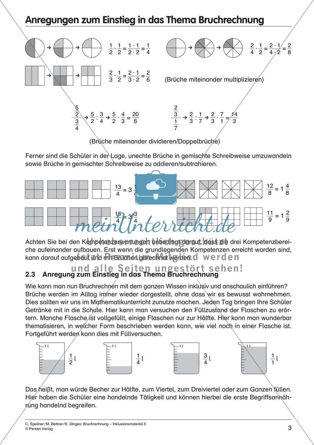 Bruchrechnung: Multiplikation und Division Preview 5