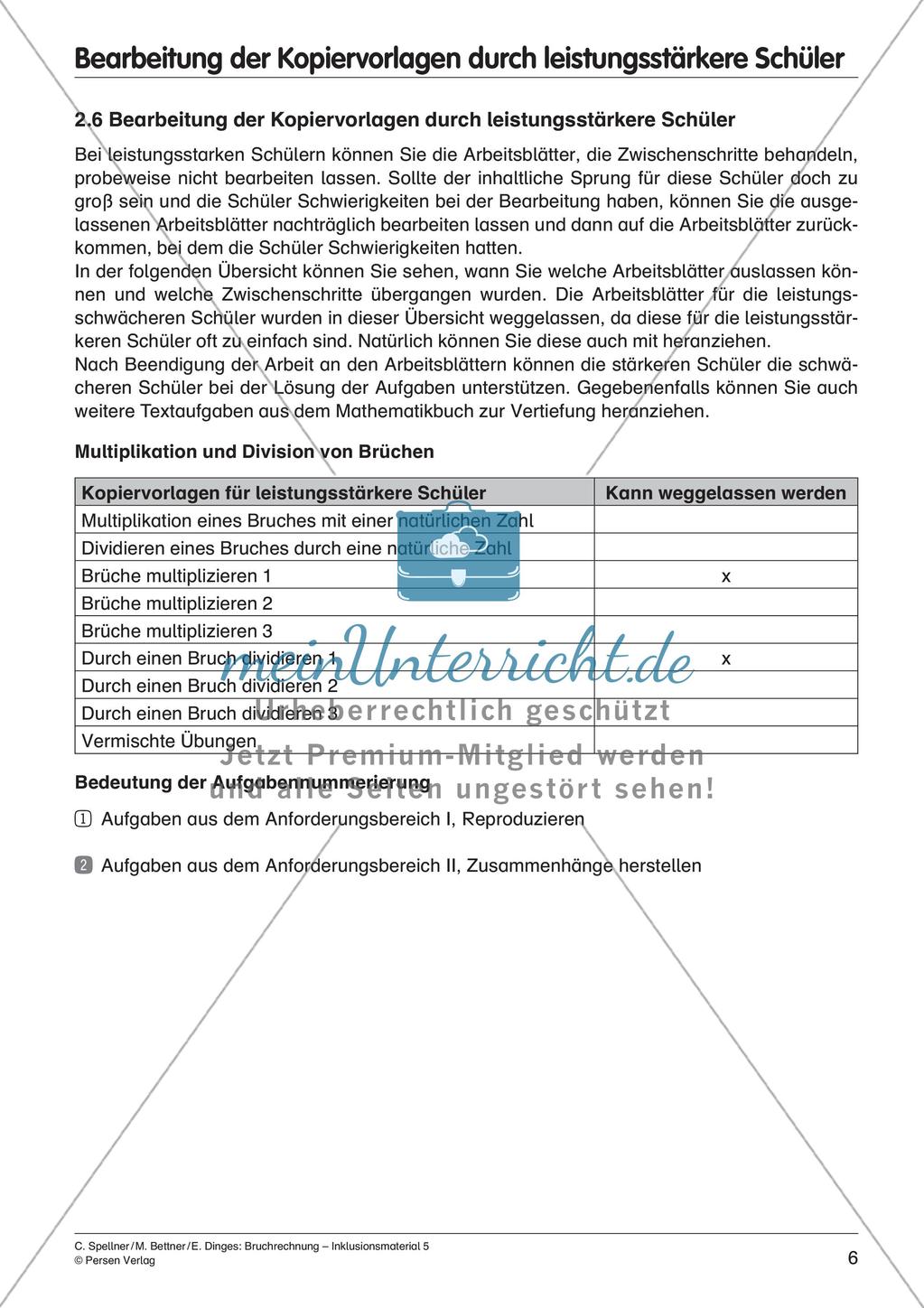 Bruchrechnung: Multiplikation und Division Preview 8