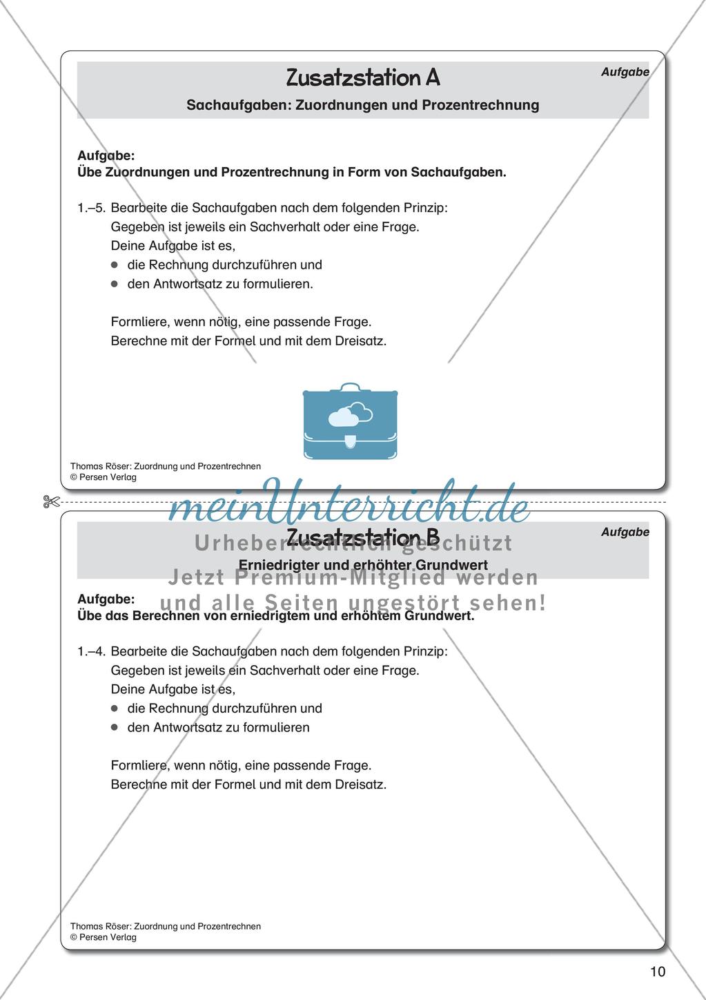 Zuordnung und Prozentrechnen Preview 12