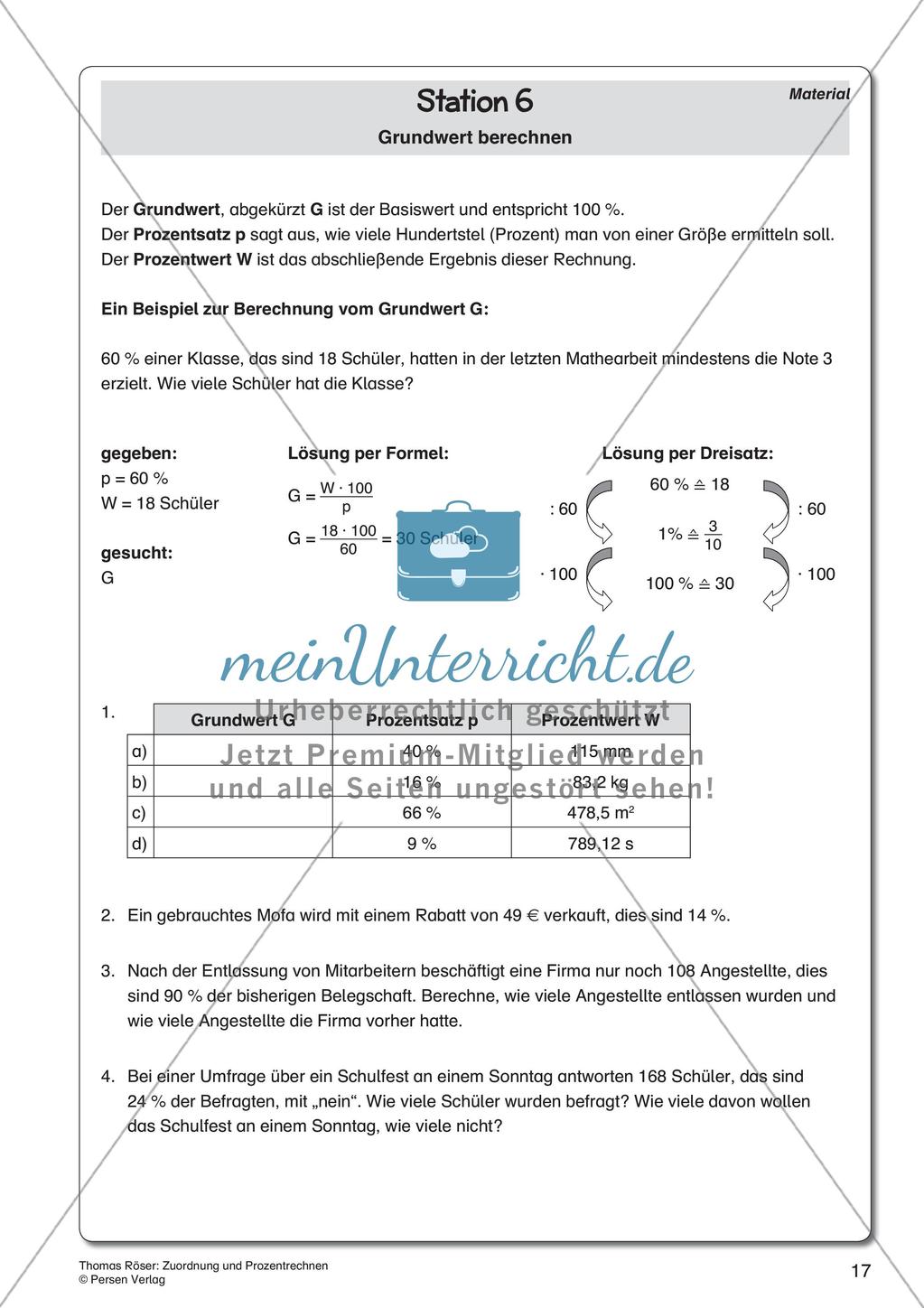 Zuordnung und Prozentrechnen Preview 19
