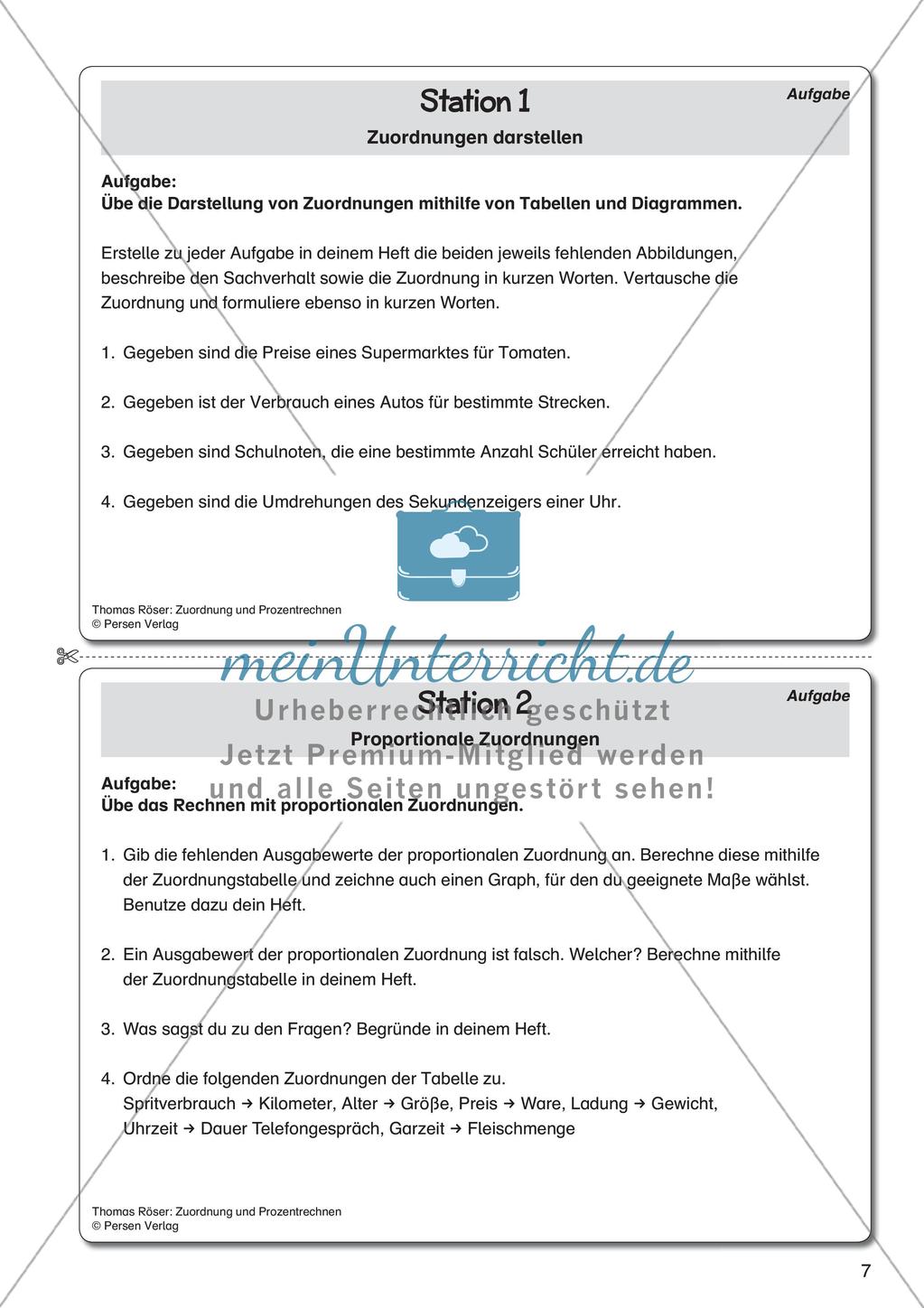 Zuordnung und Prozentrechnen Preview 9